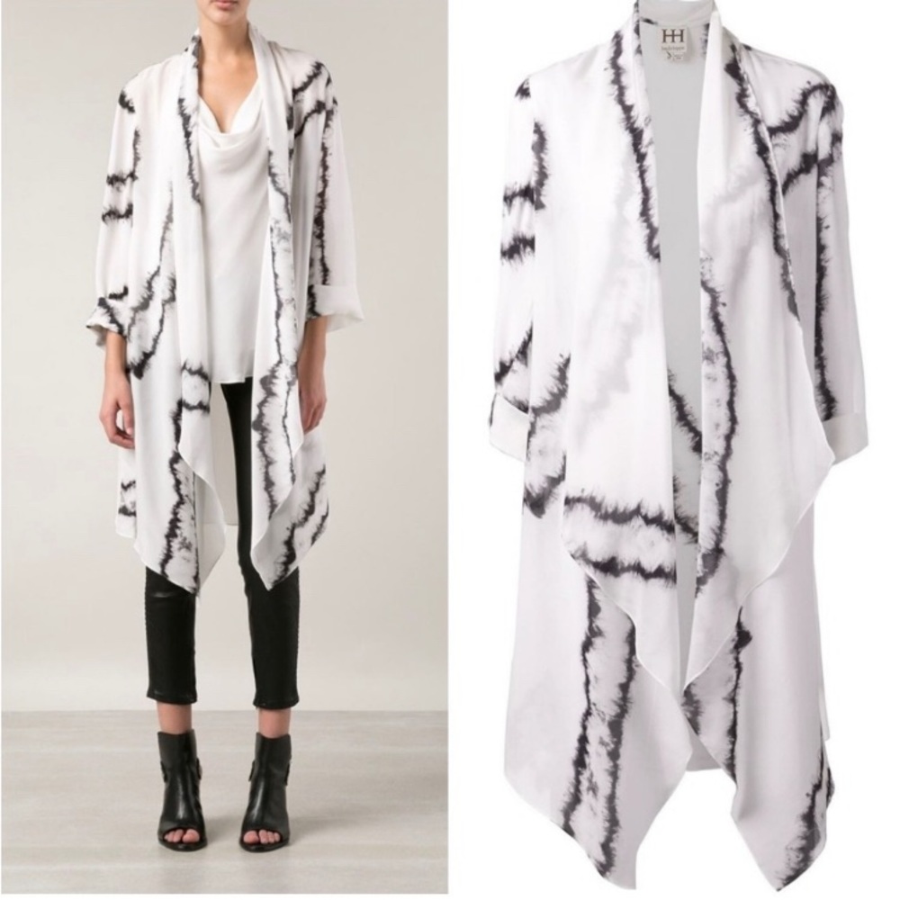 Haute Hippie Printed Silk Chiffon Cardigan